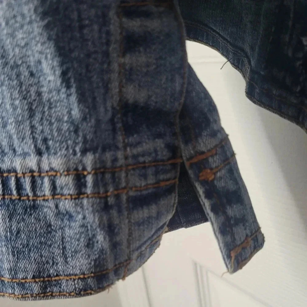 Squeeze Jeans Vintage Embellished Denim Blazer Jacket - Size 18 - Picture 8 of 10